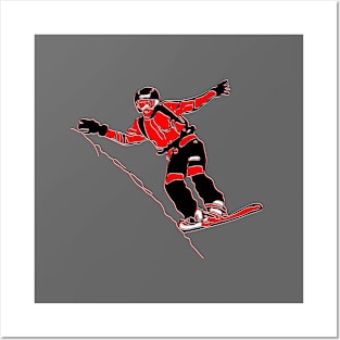 snow boarder board snowboarder snowboarding mountain sports Posters and Art